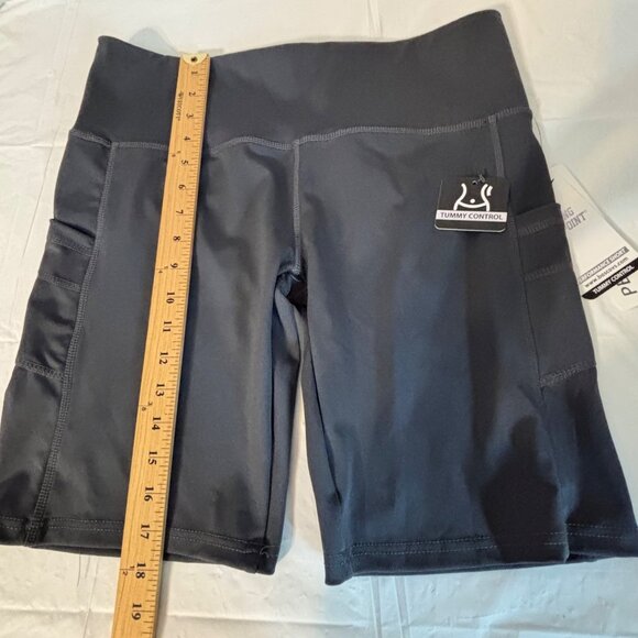 Starting Point Womens Tummy Control Performance Shorts XL Gray With Pockets - Picture 13 of 13